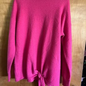 Ann Taylor cashmere feel with Tie at hip level or can be cinched up at waist.